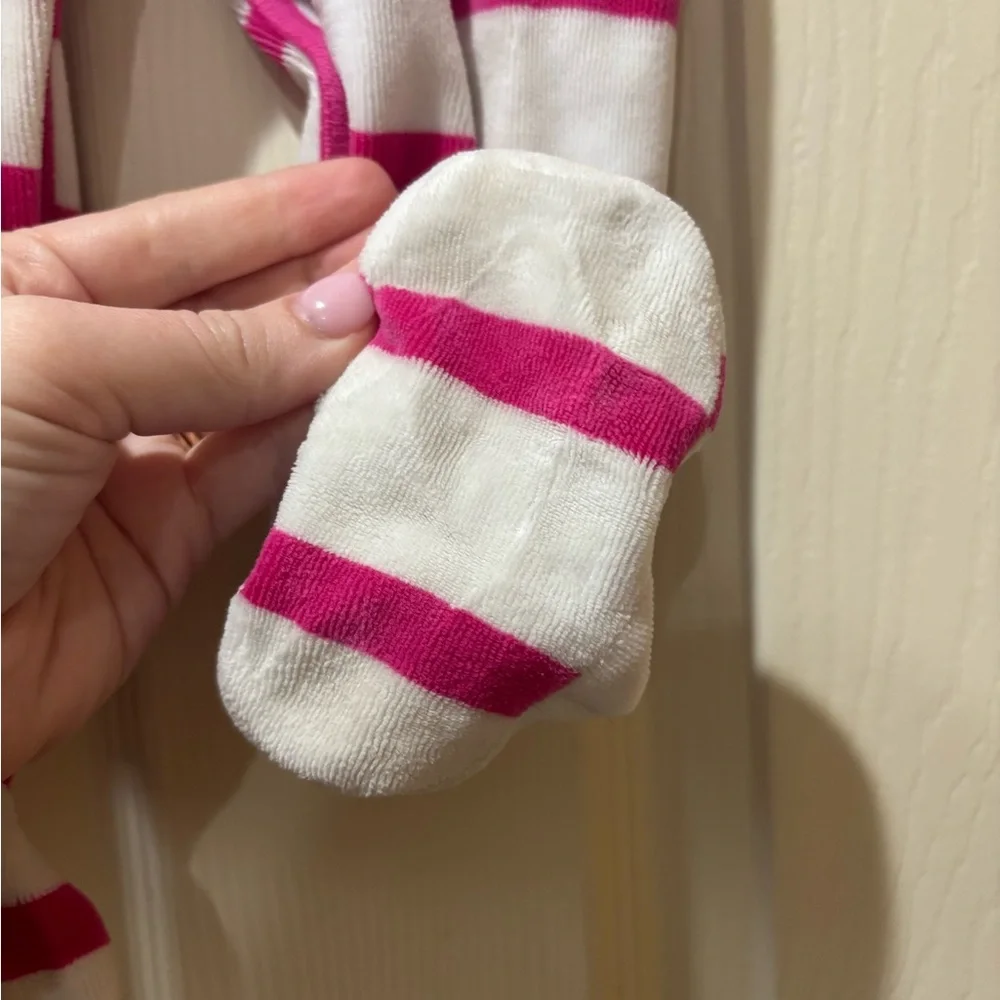 Ralph Lauren Pink and White Striped Footie - Picture 5 of 6